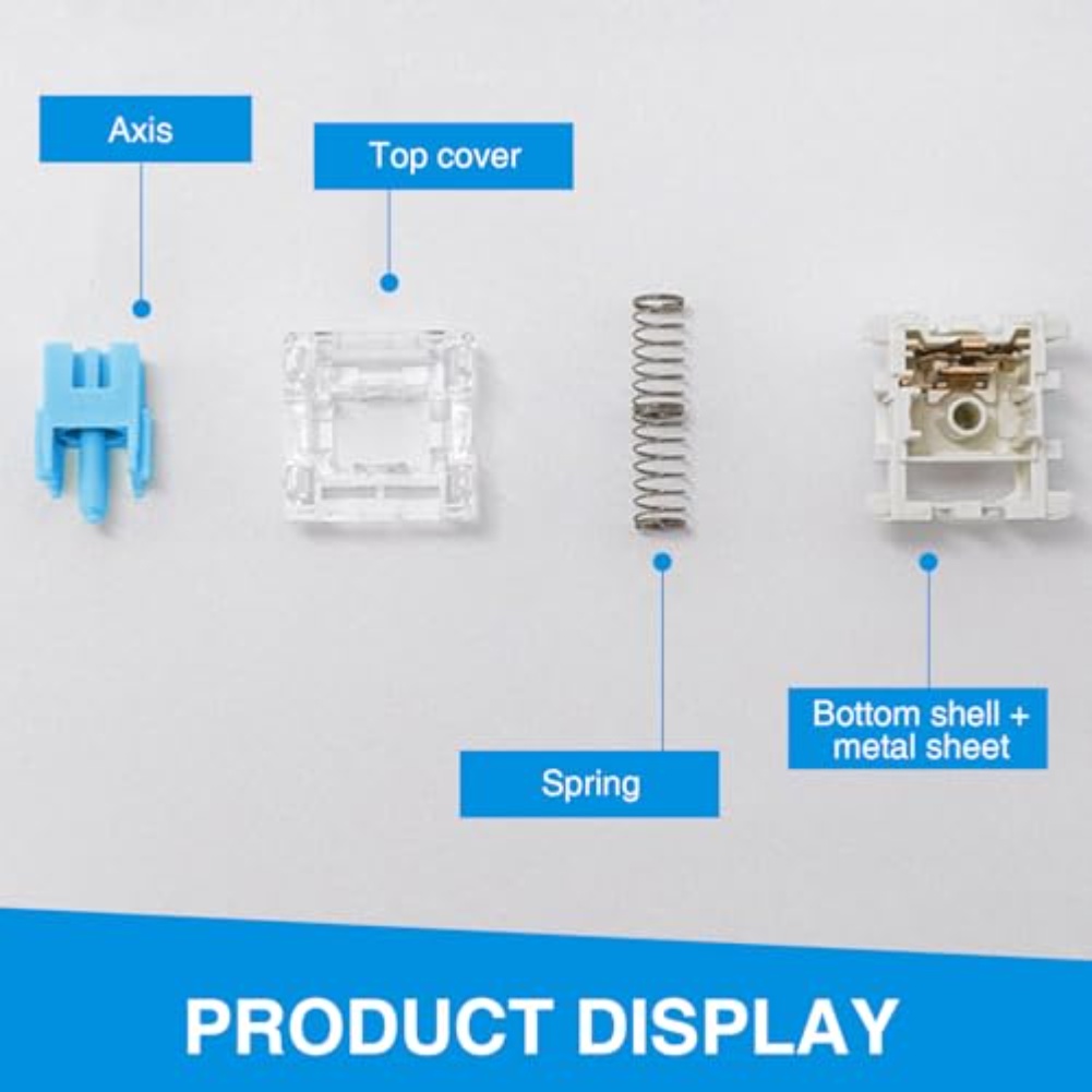 Gaming Keyboard Blue Switches - 108 Pack Mechanical Keyboard Switches 3