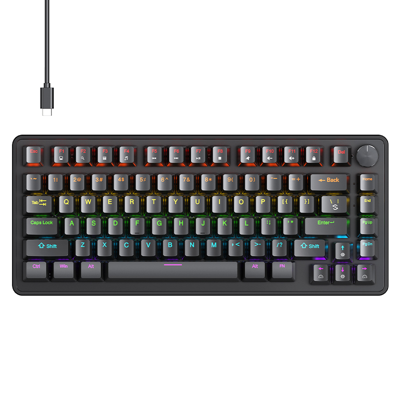 Gaming Keyboard Blue Switches - APAYADO K82 75% Wired Mechanical Keyboard