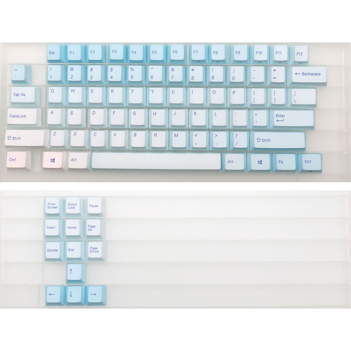 87 Keys Frost Blue Keycaps Che - đánh giá và giá Gaming Keyboard Blue Switches