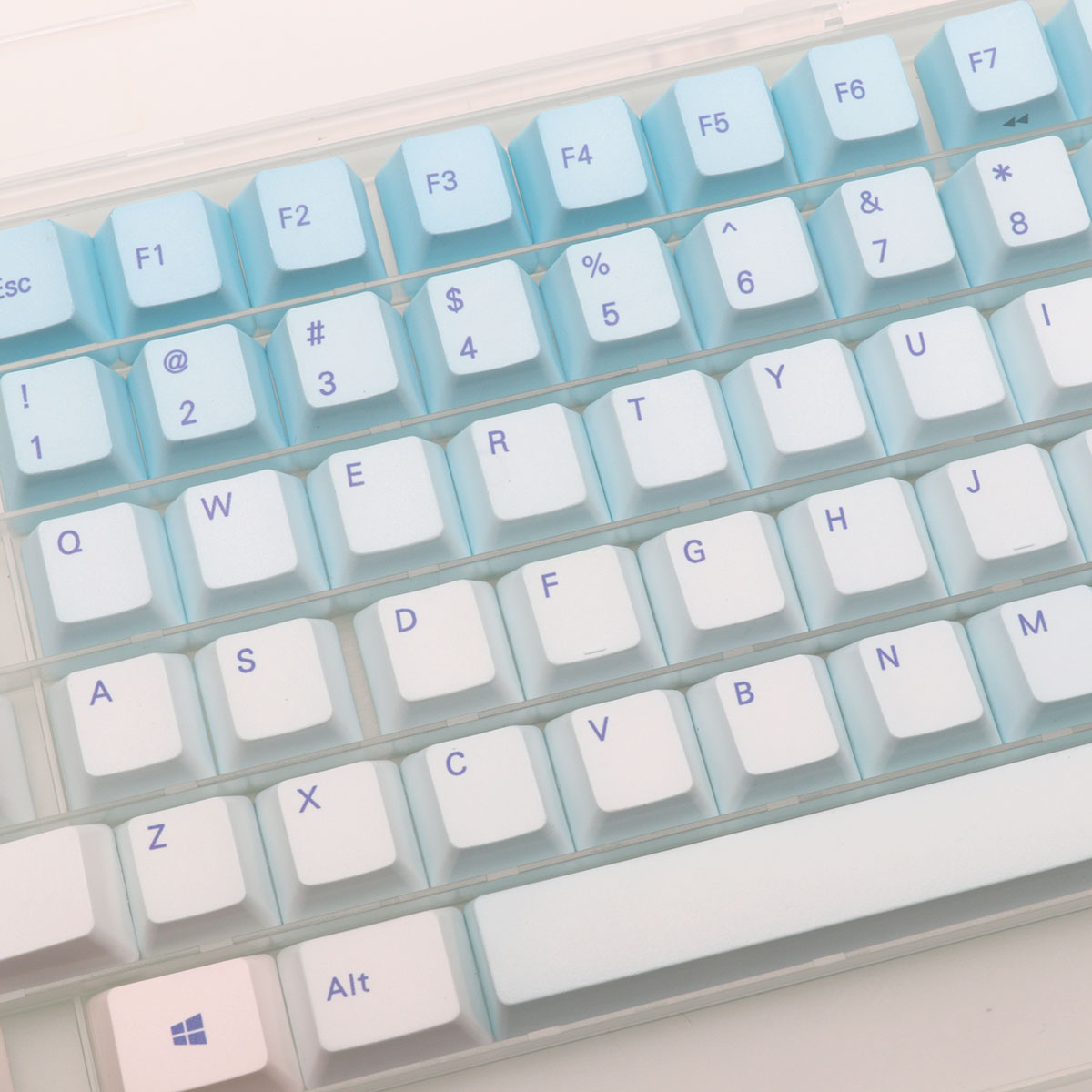 87 Keys Frost Blue Keycaps Che - đánh giá và giá Gaming Keyboard Blue Switches