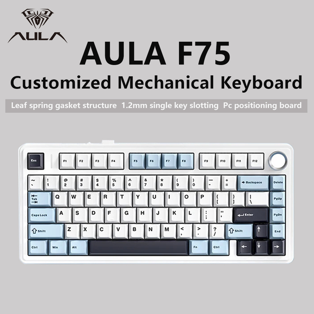 AULA F75 2.4G Wireless/Bluetoo - đánh giá và giá Gaming Keyboard Blue Switches