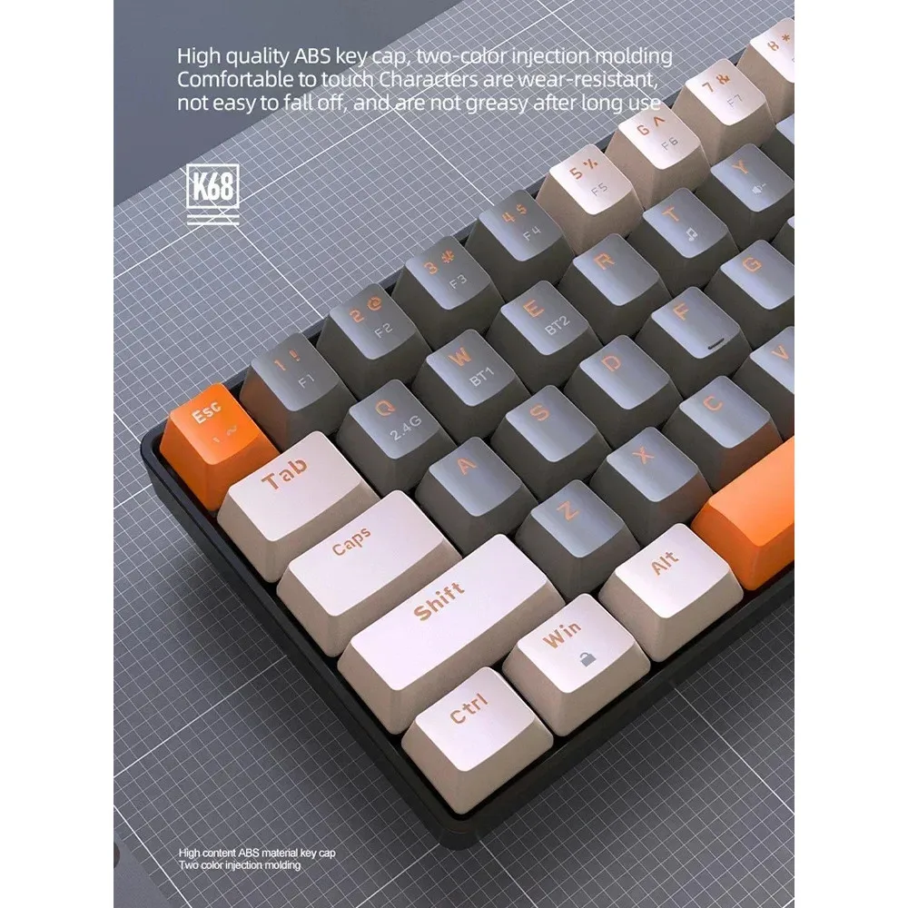 Free Wolf K68 Wireless Keyboar - đánh giá và giá Gaming Keyboard E Yooso