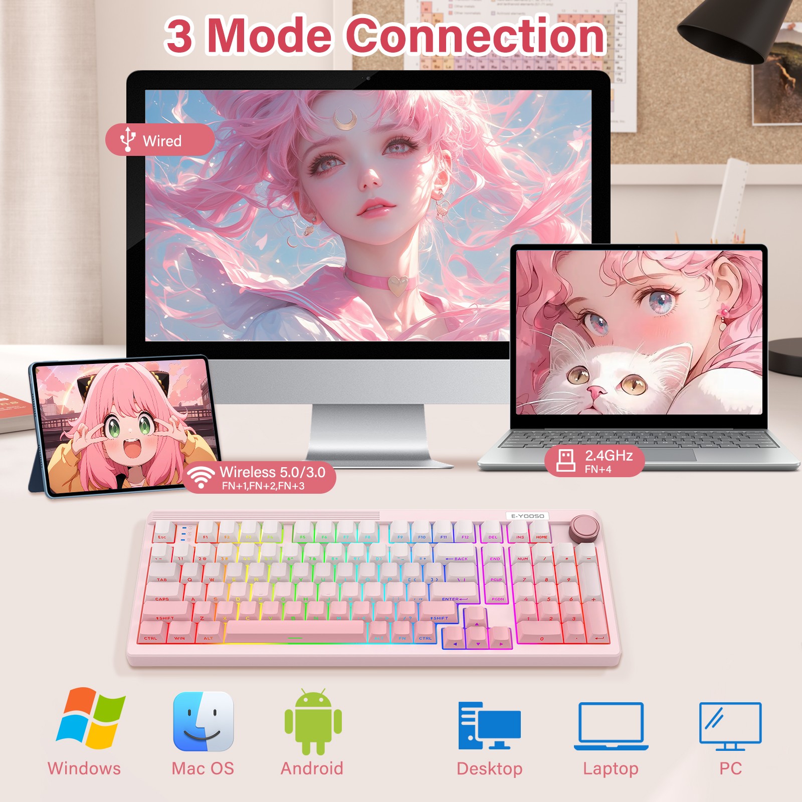 E-YOOSO 98 Keys Mechanical Key - đánh giá và giá Gaming Keyboard E Yooso