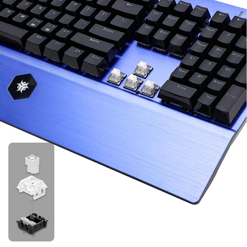 HEXGEARS GK739 Hot Swappable d - đánh giá và giá Gaming Keyboard Blue Switches