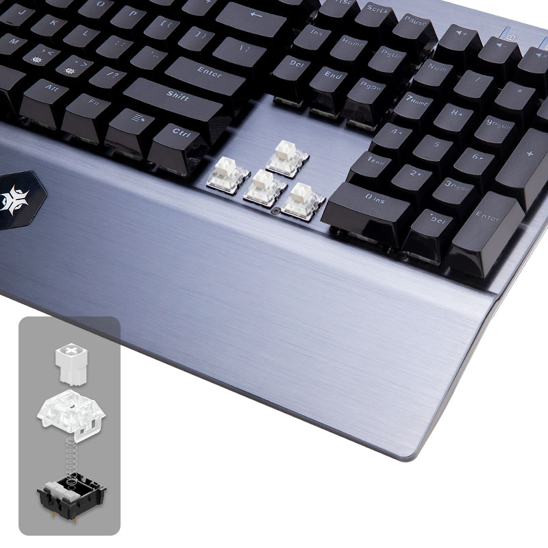 HEXGEARS GK739 Hot Swappable d - đánh giá và giá Gaming Keyboard Blue Switches